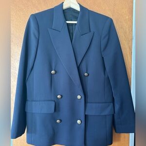 THE KOOPLES French Navy Double-Breasted Women's Blazer